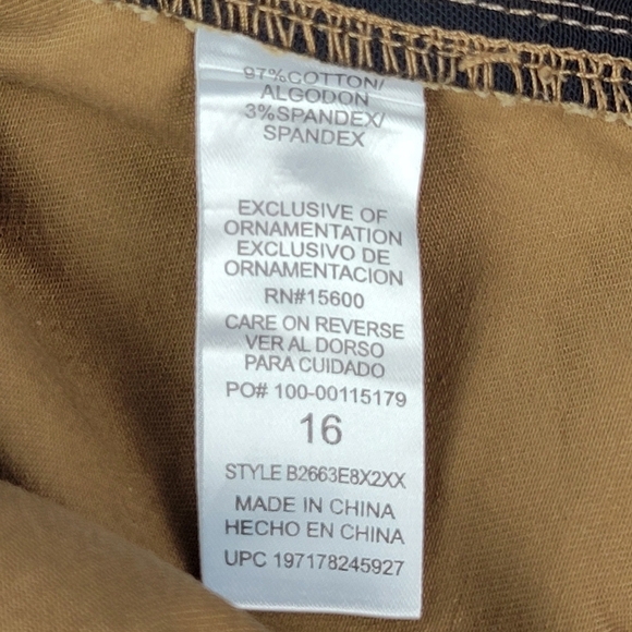 Democracy Ab Technology‎ Khaki Cargo Pants Size 16 Mid-Rise Cropped - Picture 11 of 11